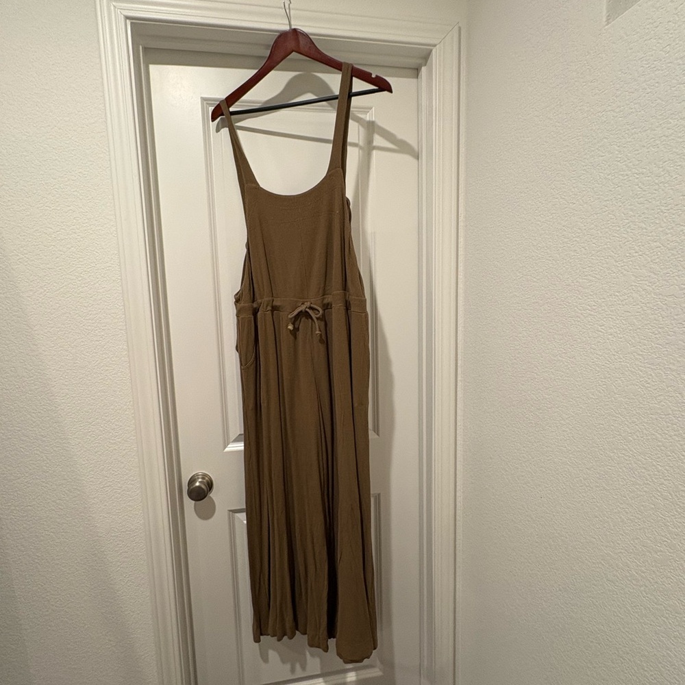 Free People jumpsuit olive green M